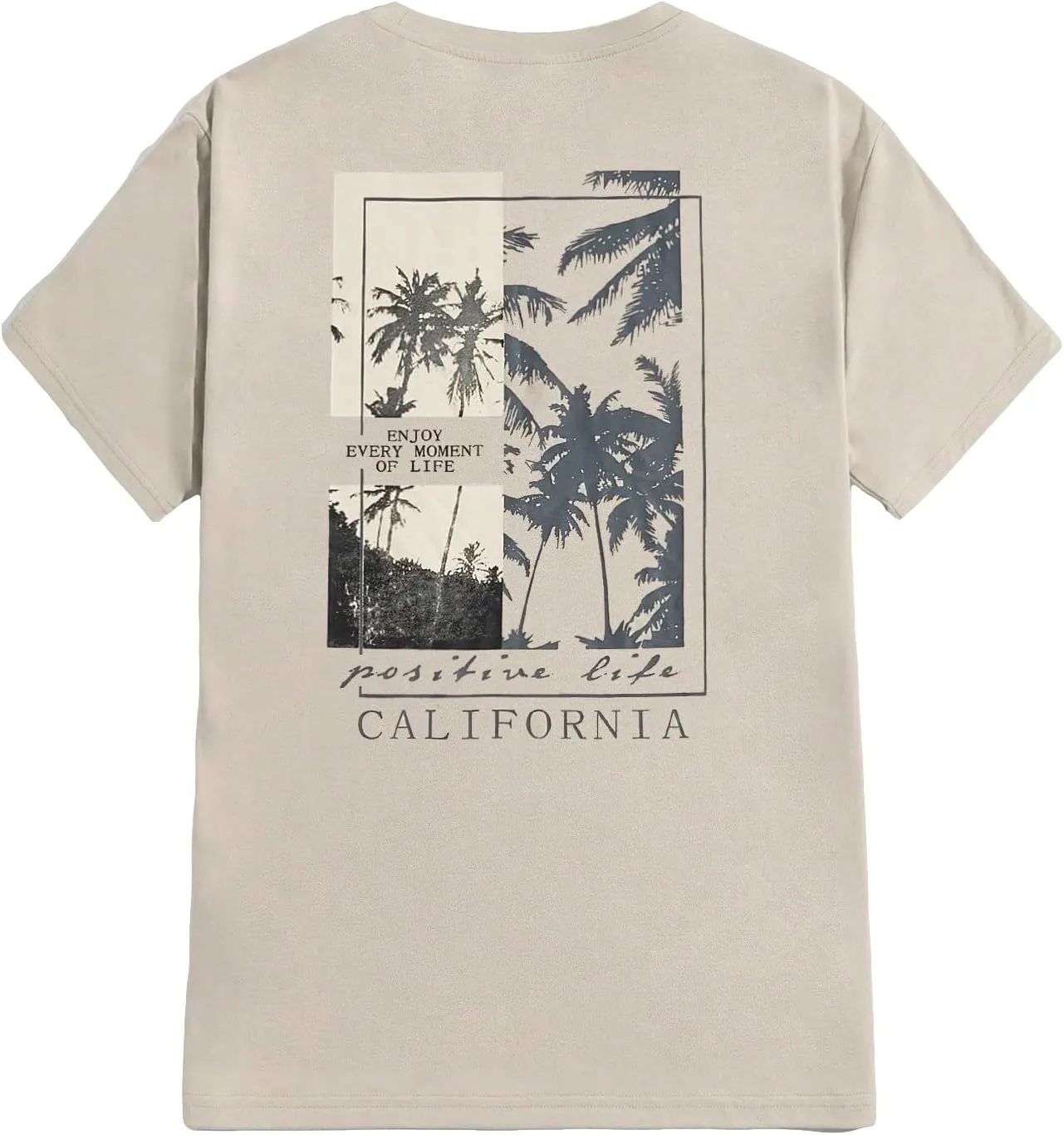 SOLY HUX Men's Graphic Tees Letter Print Casual Short Sleeve T Shirts Summer Tops Vintage Tees