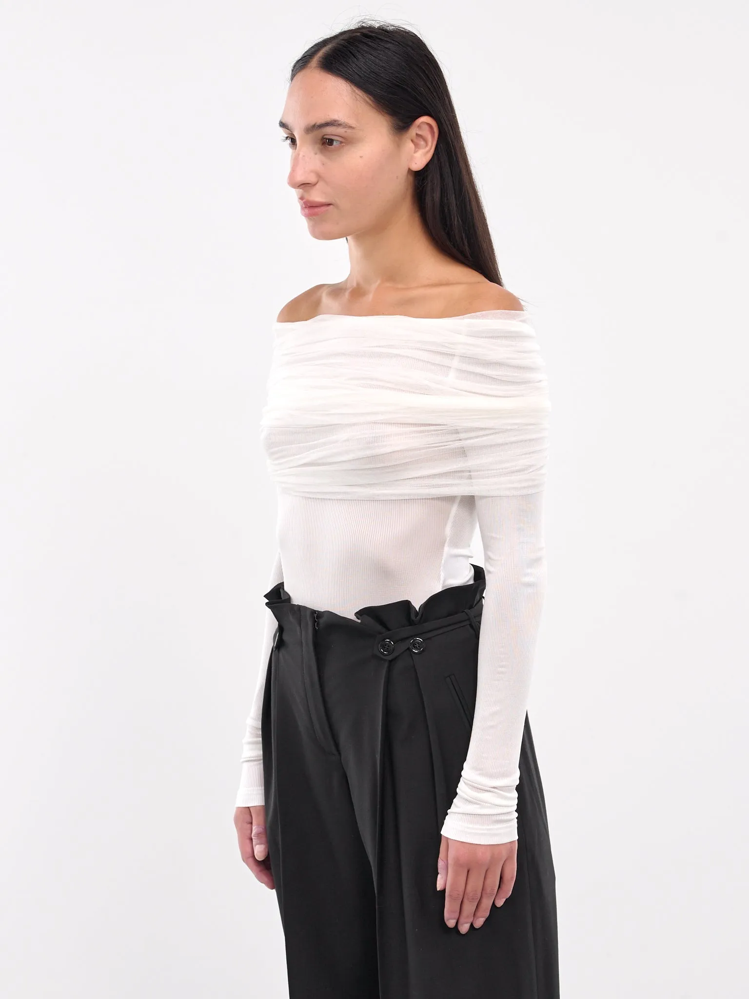 Sonora Veiled Top (24031144-WHITE)
