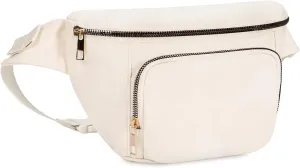 sportsnew Fanny Packs for Women,Large Waist Pack with Extra Extension Belt,Fashion Crossbody Belt Bags for Travel Walking Running Hiking Beige