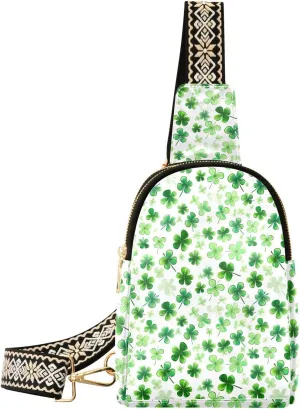 St. Patrick's Day Sling Bag for Women Fanny Packs for Women Small Leather Fanny Pack Crossbody Bags Fashion Waist Packs Chest Bag for Travel 21343029