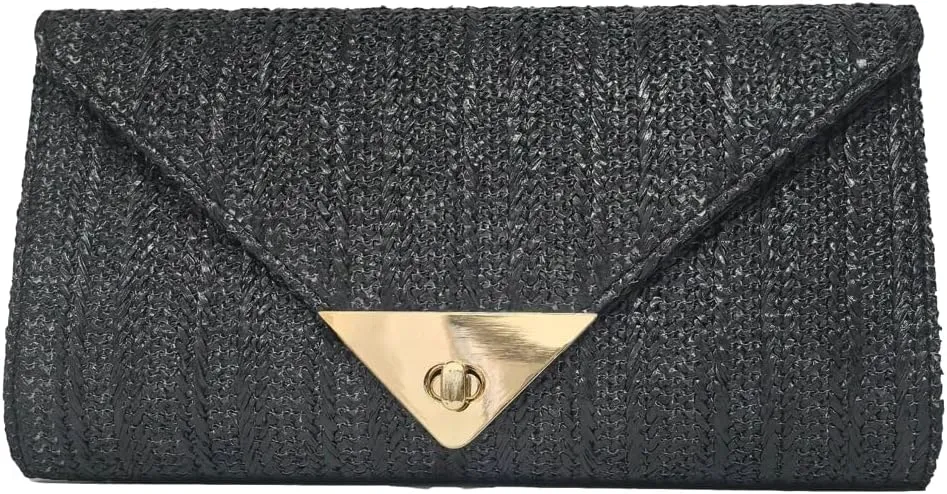 Straw Clutch Purse for Women Fashion Woven Designer Y2k Elegant Party Prom Shoulder Crossbody Bag Evening Bag 2025