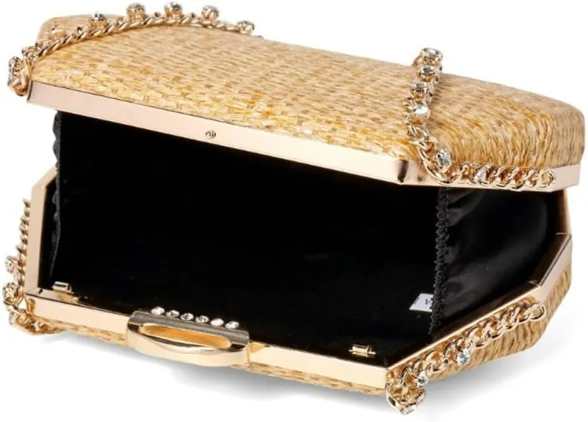 Straw Clutch Purse for Women Hand-Woved Evening Straw Handbags Summer Beach Bag Wicker Clutch Party Wedding 2025