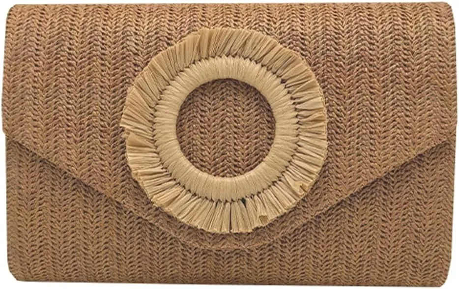 Straw Clutch Purse for Women Summer Beach Handmade Bag Evening Clutch Handbags for Formal Party Wedding 2025