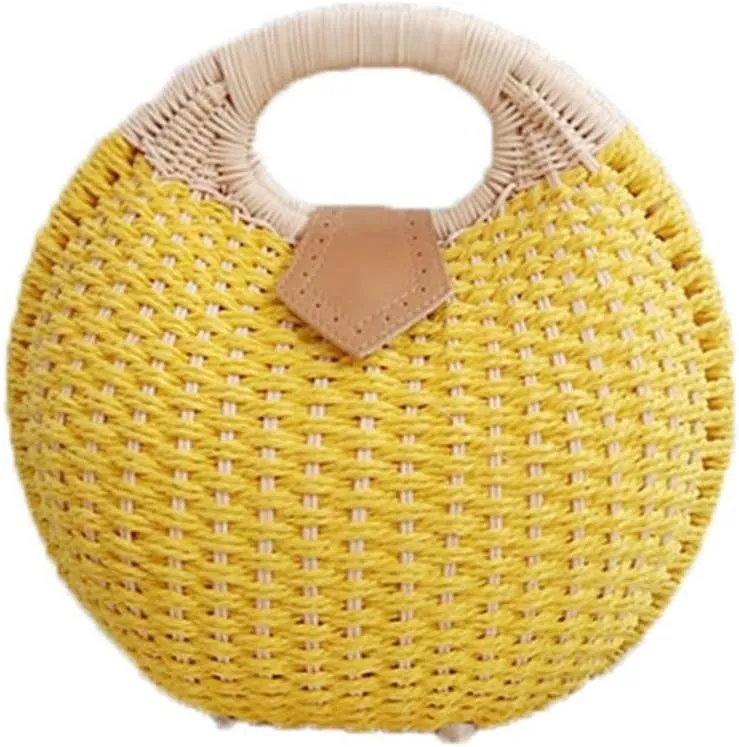Straw Clutch Purse Women Beach Straw Bag Ethnic Tote Straw Shell Bag Holiday Beach Woven Bag(Colour 1)