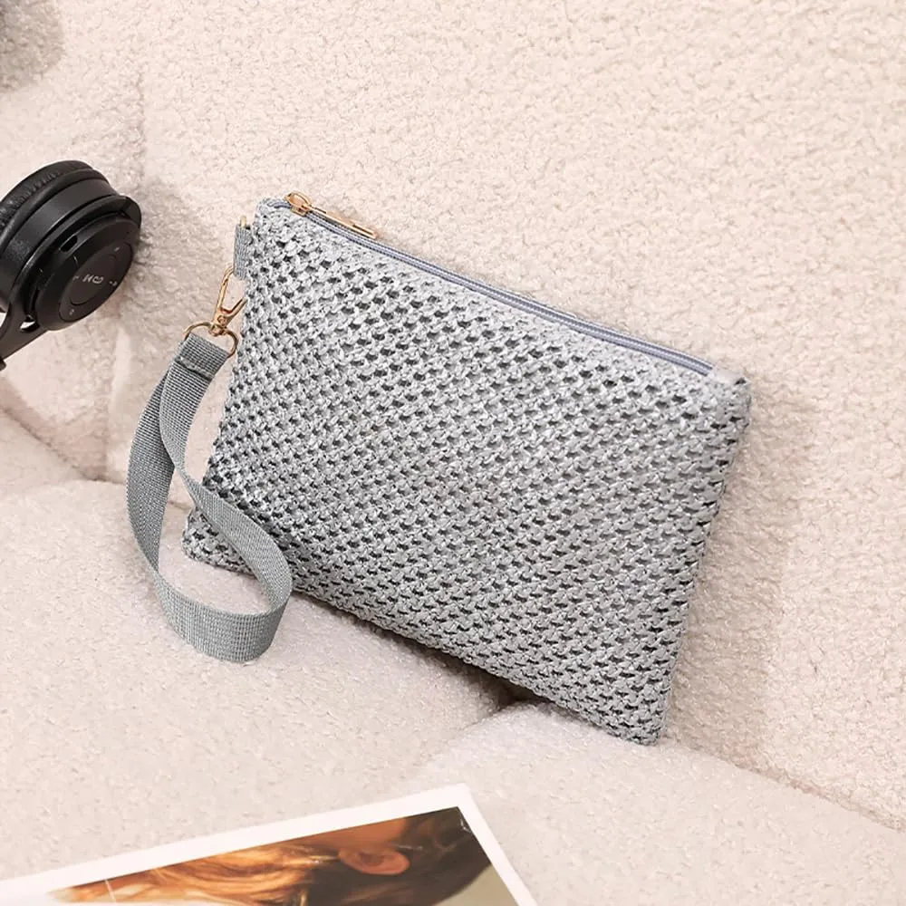 Straw Purse Hand Wrist Type Summer Beach bag Handbags Wallet