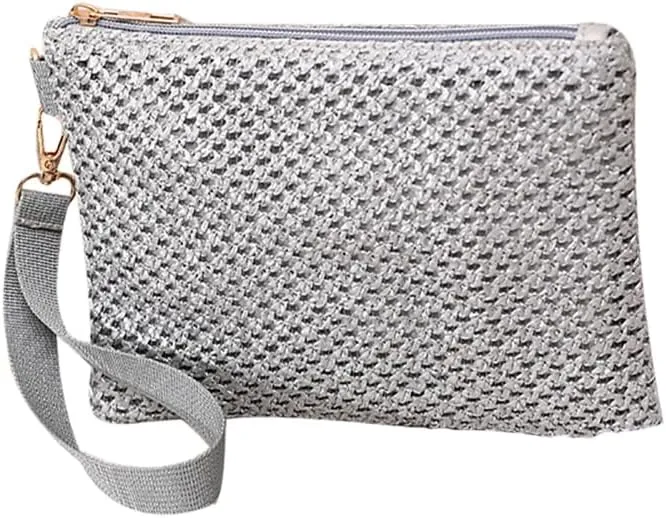 Straw Purse Hand Wrist Type Summer Beach bag Handbags Wallet