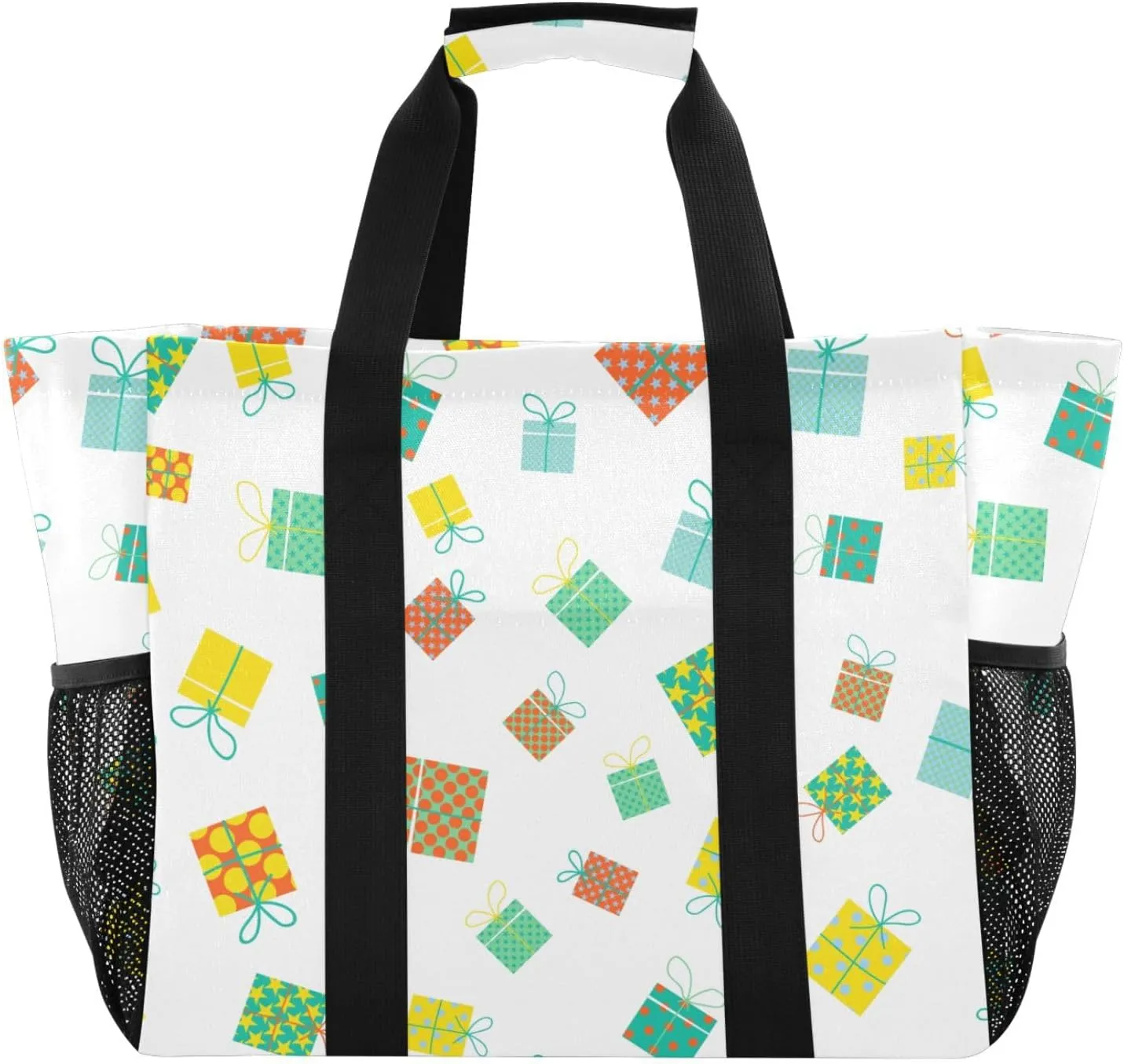 susiyo Present Surprise Box Reusable Grocery Tote Bag Collapsible Canvas Beach Bag Large Travel Bags for Hiking Trip Pool