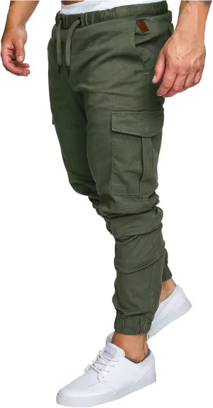 Sweatpants for Men,Mens Joggers Slim Fit Chino Cargo Pants Outdoor Fashion Casual Athletics Pants Harem Pants