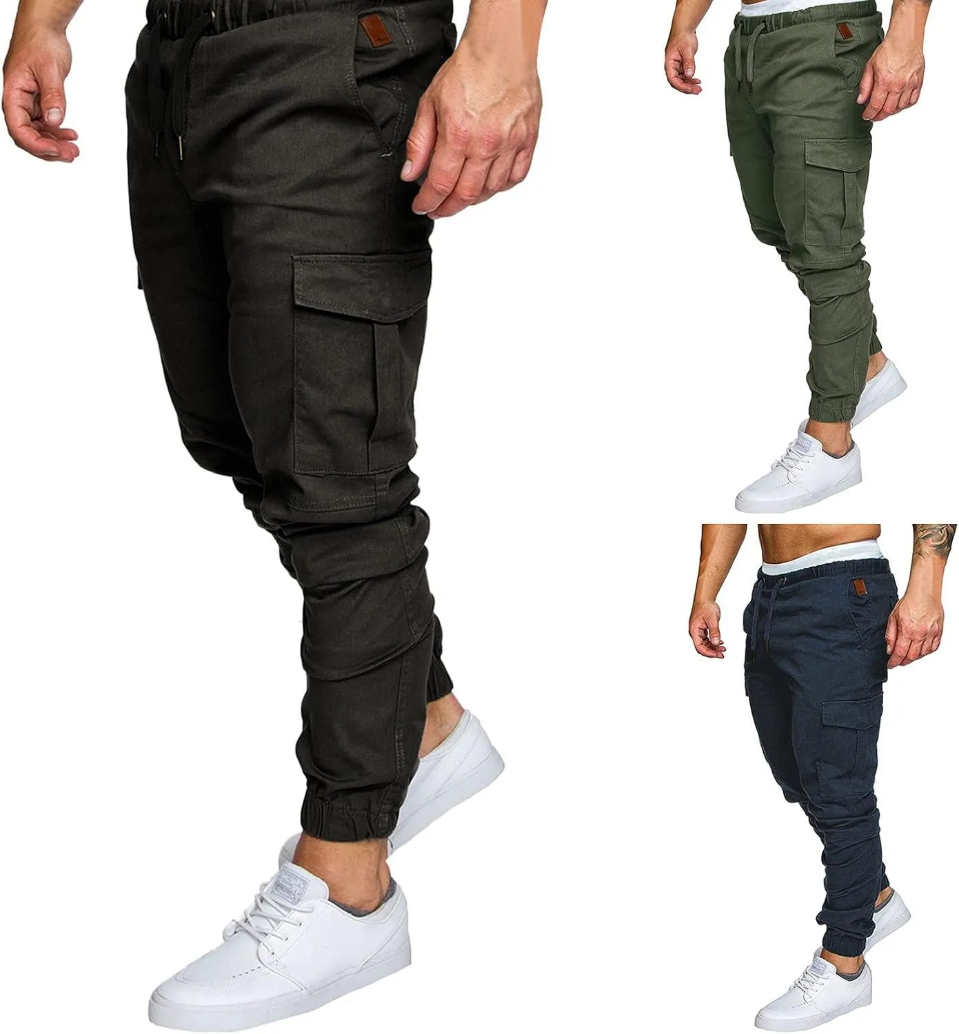 Sweatpants for Men,Mens Joggers Slim Fit Chino Cargo Pants Outdoor Fashion Casual Athletics Pants Harem Pants