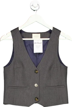 Sézane Grey Wool Blend Vest UK 10