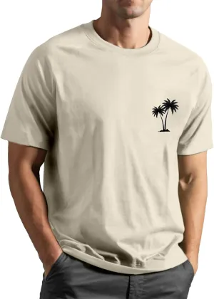 T Shirts for Man Palm Tree Printed Graphic Tees Casual Summer Beach Tops Short Sleeve Crew Neck Basic Tee Shirts