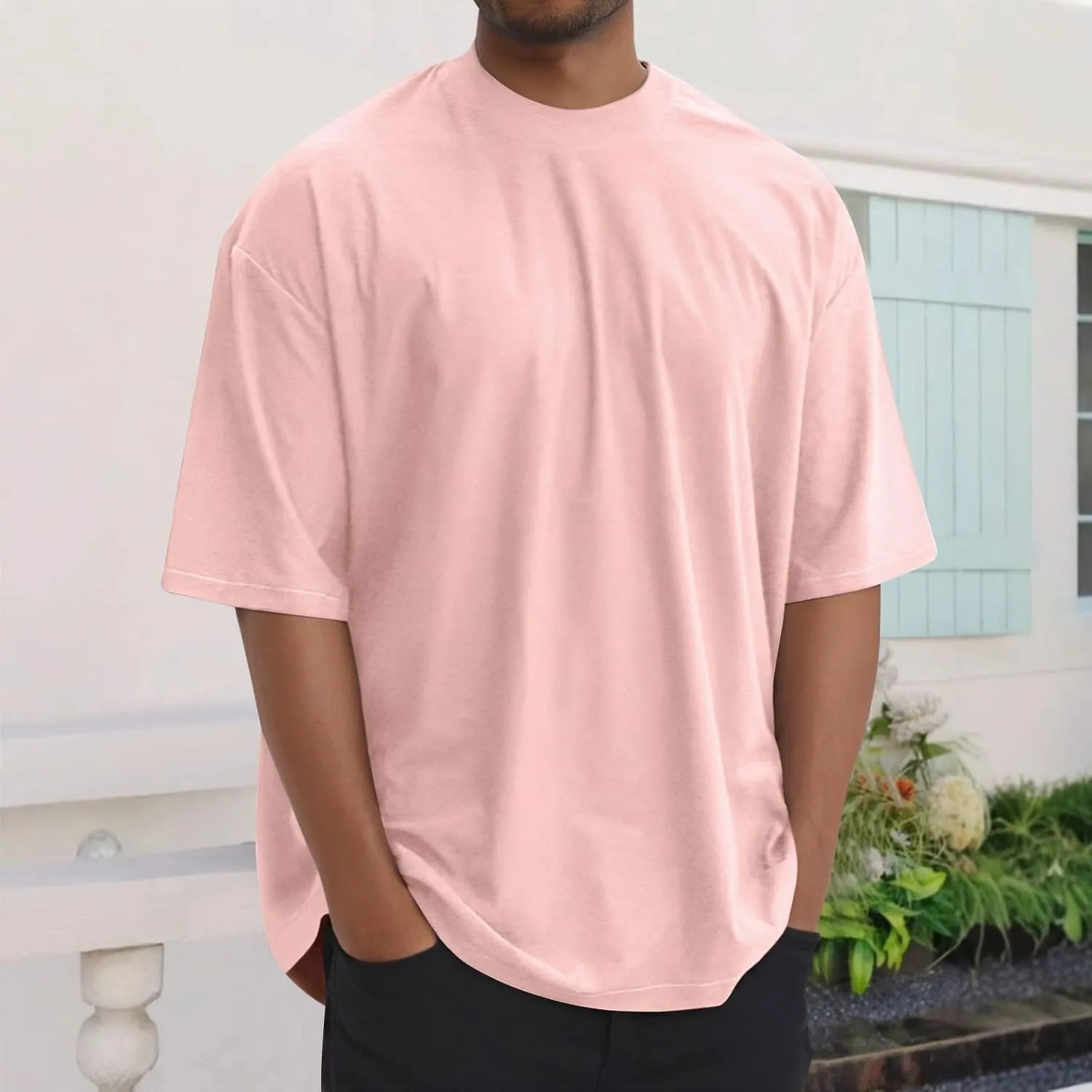 T Shirts for Man Short Sleeve Crew Neck T-Shirts Summer Casual Cotton Cooling Men's Tee Shirt True Classic Tees