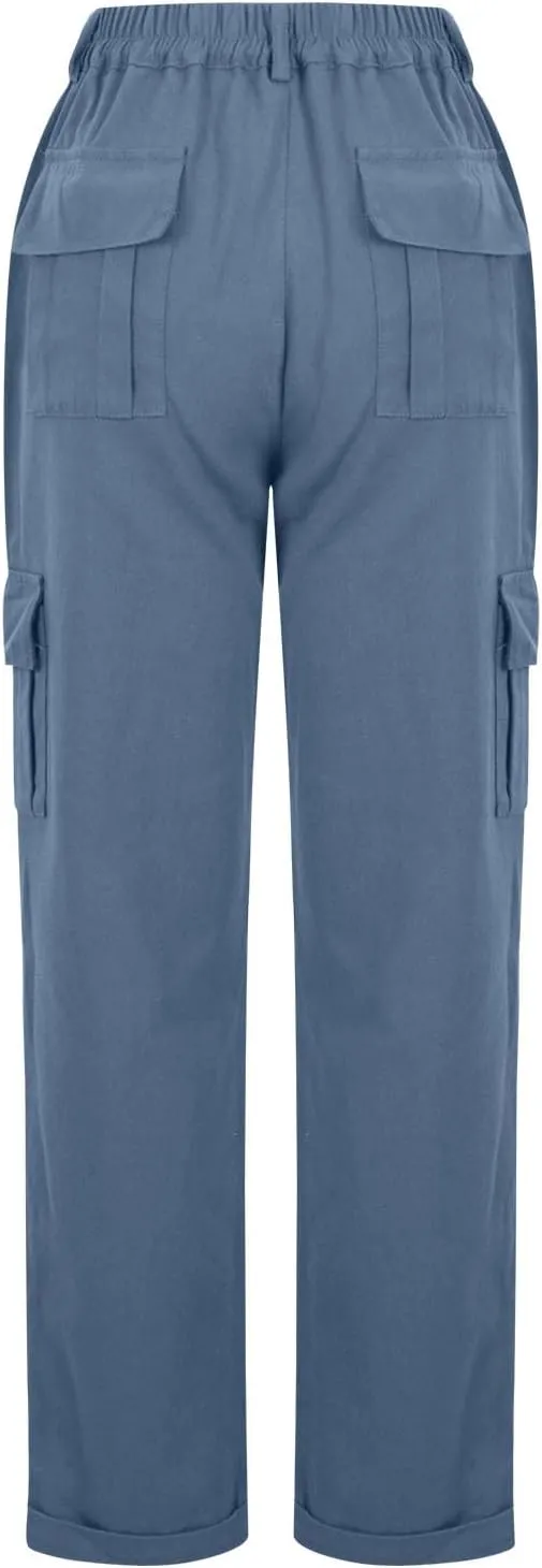 TANGNADE Women's Casual Cargo Pants Stretch Bootcut Dress Pants Work Business Office Pants Trousers Ladies Slacks