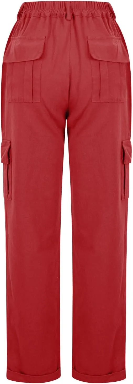 TANGNADE Women's Casual Cargo Pants Stretch Bootcut Dress Pants Work Business Office Pants Trousers Ladies Slacks
