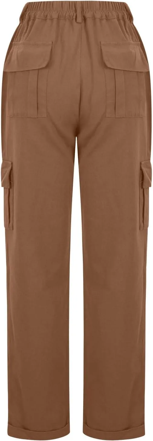 TANGNADE Women's Casual Cargo Pants Stretch Bootcut Dress Pants Work Business Office Pants Trousers Ladies Slacks