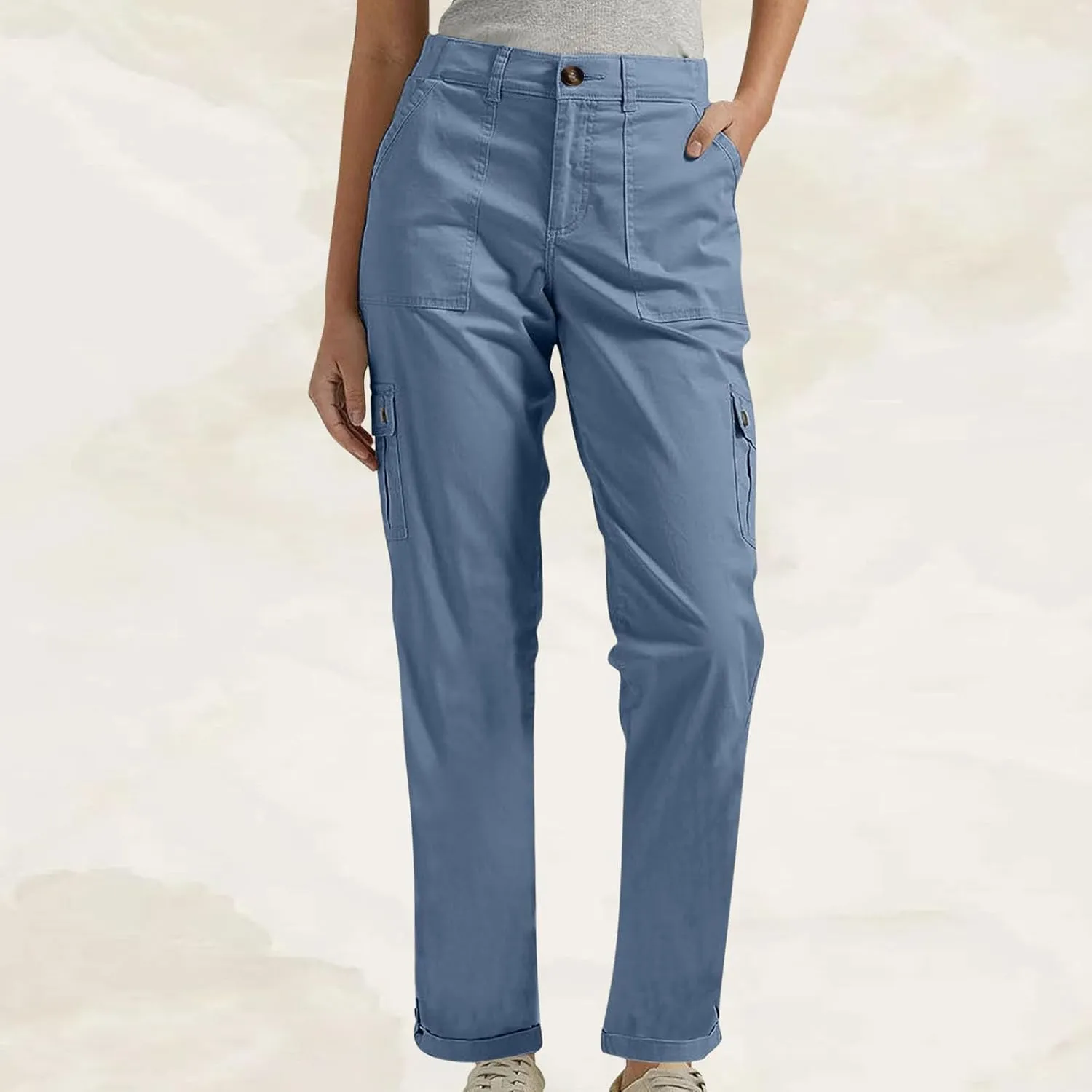 TANGNADE Women's Casual Cargo Pants Stretch Bootcut Dress Pants Work Business Office Pants Trousers Ladies Slacks