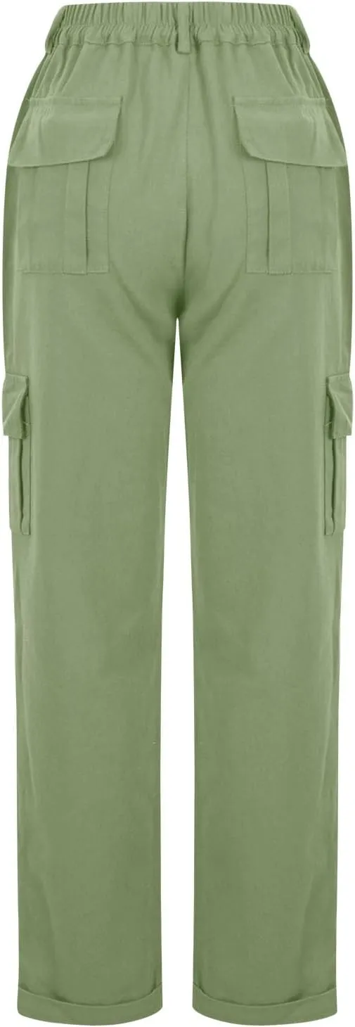 TANGNADE Women's Casual Cargo Pants Stretch Bootcut Dress Pants Work Business Office Pants Trousers Ladies Slacks