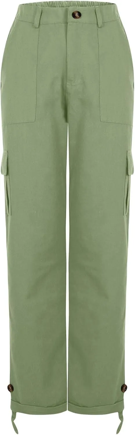 TANGNADE Women's Casual Cargo Pants Stretch Bootcut Dress Pants Work Business Office Pants Trousers Ladies Slacks