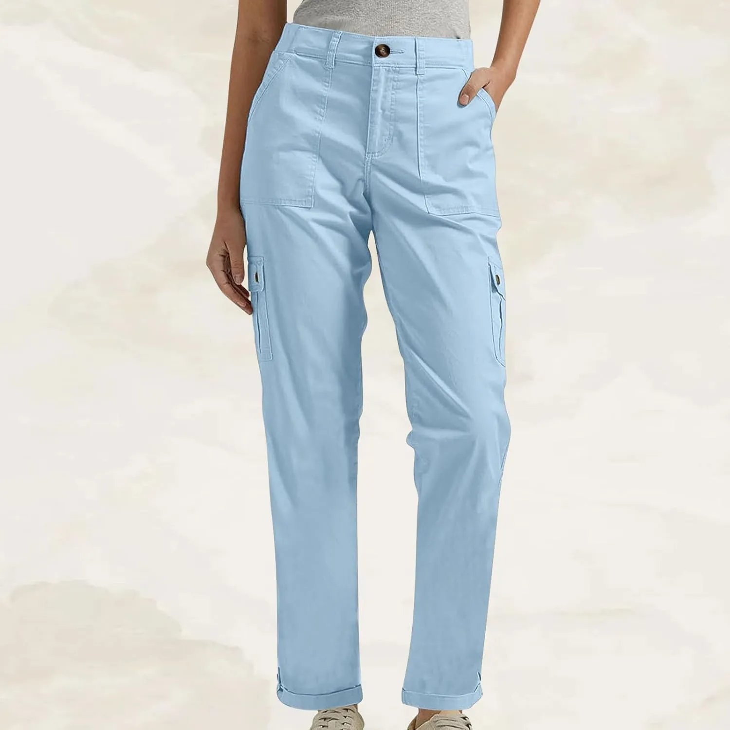 TANGNADE Women's Casual Cargo Pants Stretch Bootcut Dress Pants Work Business Office Pants Trousers Ladies Slacks