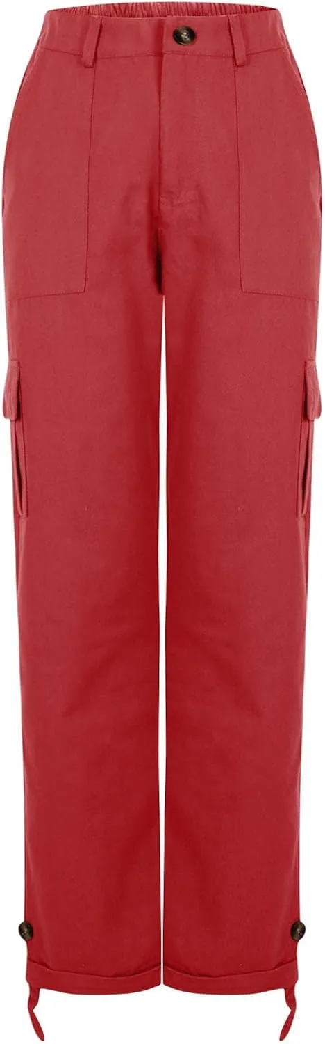 TANGNADE Women's Casual Cargo Pants Stretch Bootcut Dress Pants Work Business Office Pants Trousers Ladies Slacks