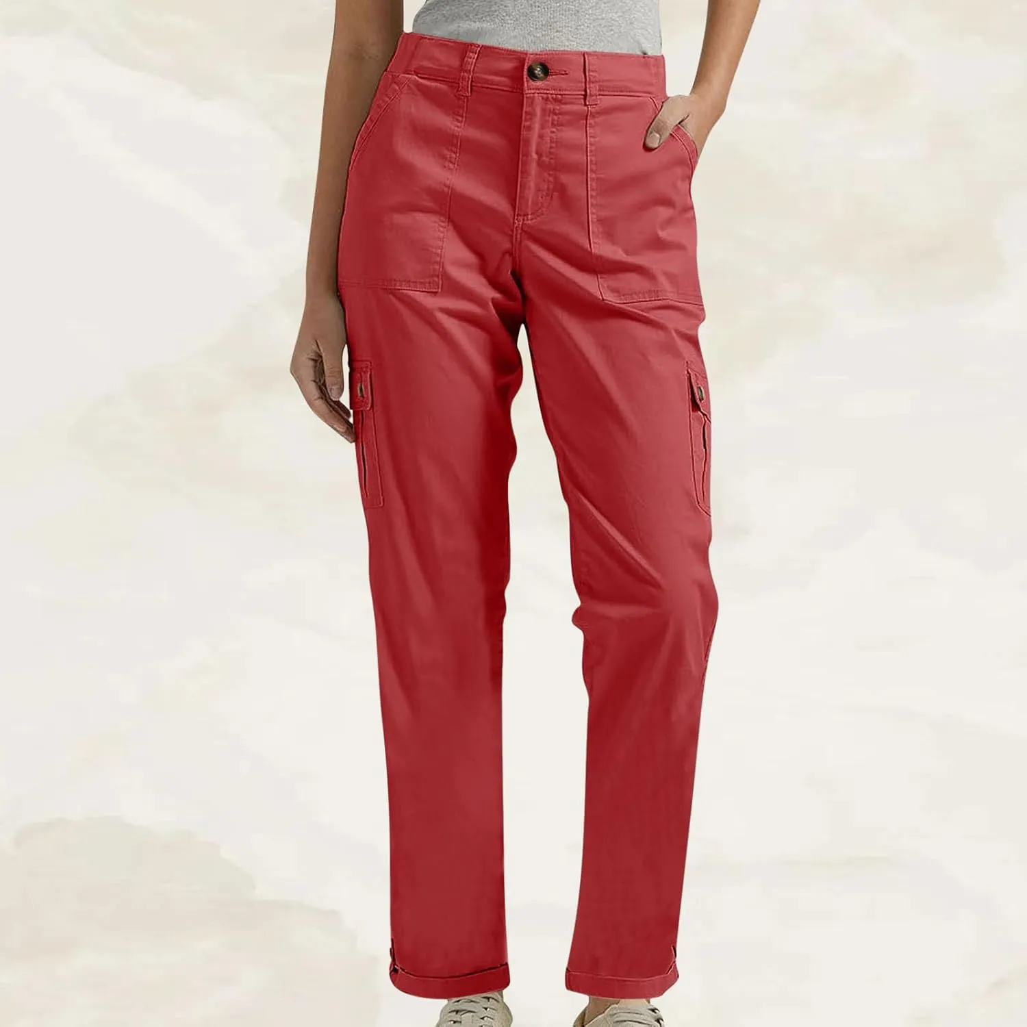 TANGNADE Women's Casual Cargo Pants Stretch Bootcut Dress Pants Work Business Office Pants Trousers Ladies Slacks