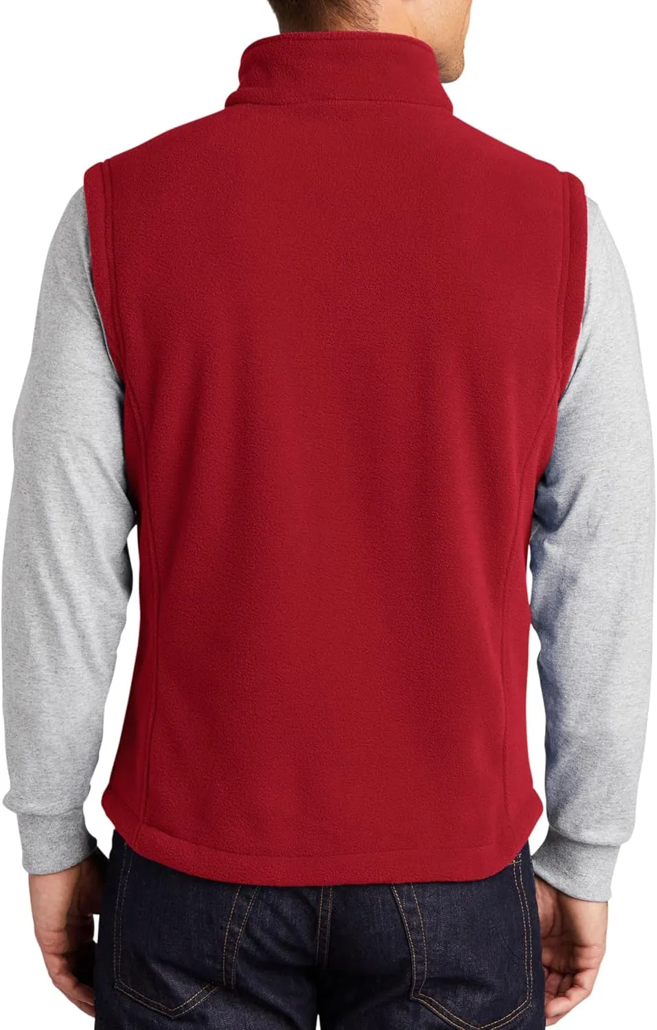 TEEAMORE Custom Embroidered Fleece Vest for Men Add Your Text Personalized Embroidery Zip Up Sleeveless Vest