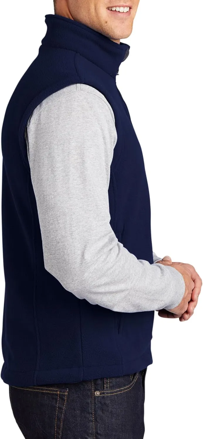 TEEAMORE Custom Embroidered Fleece Vest for Men Add Your Text Personalized Embroidery Zip Up Sleeveless Vest