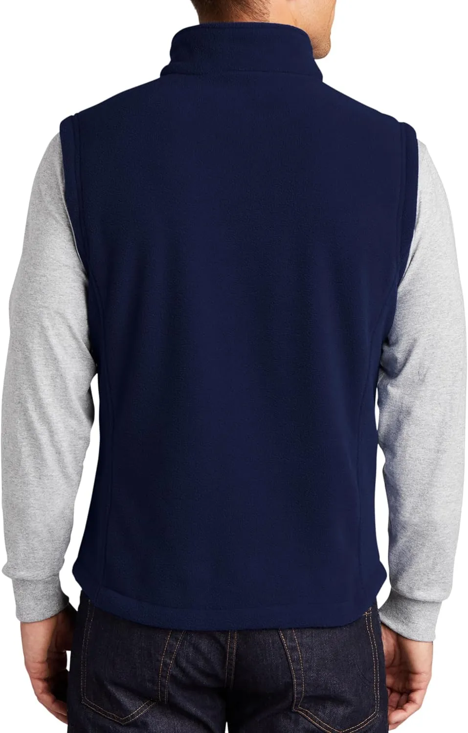 TEEAMORE Custom Embroidered Fleece Vest for Men Add Your Text Personalized Embroidery Zip Up Sleeveless Vest