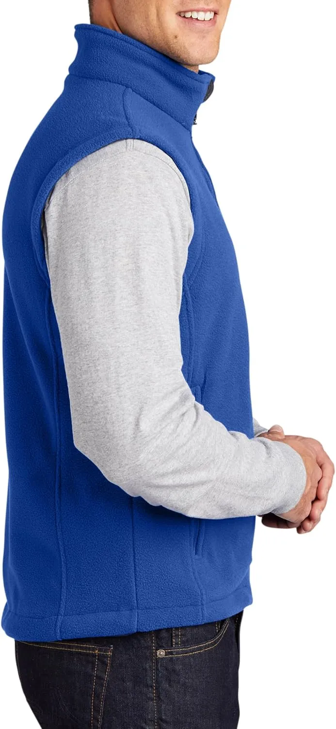 TEEAMORE Custom Embroidered Fleece Vest for Men Add Your Text Personalized Embroidery Zip Up Sleeveless Vest