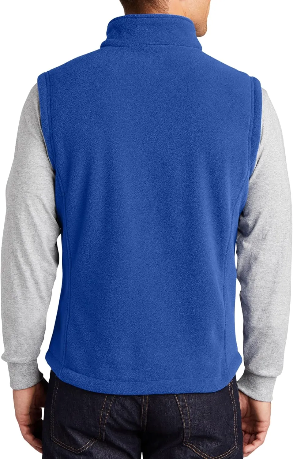 TEEAMORE Custom Embroidered Fleece Vest for Men Add Your Text Personalized Embroidery Zip Up Sleeveless Vest