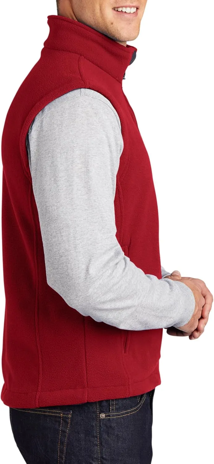 TEEAMORE Custom Embroidered Fleece Vest for Men Add Your Text Personalized Embroidery Zip Up Sleeveless Vest