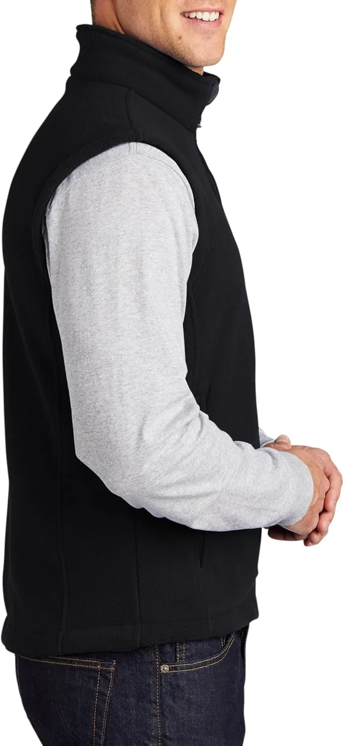 TEEAMORE Custom Embroidered Fleece Vest for Men Add Your Text Personalized Embroidery Zip Up Sleeveless Vest