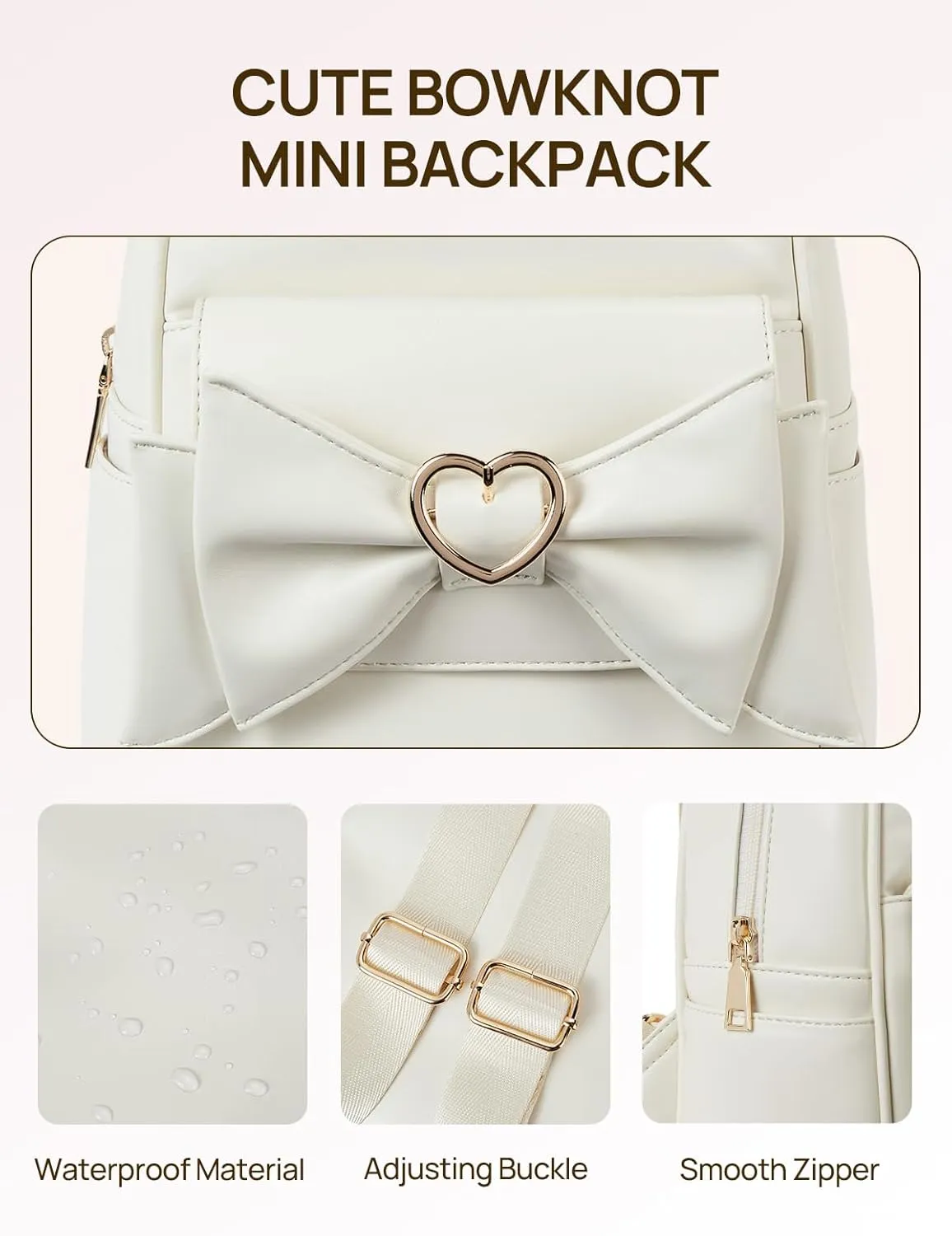 Telena Small Backpack Purse for Women Girls Cute Mini Leather Backpack Travel Shoulder Bags