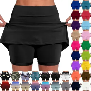 Tennis Skirts for Women with Shorts Skorts for Women Plus Size Flowy Athletic Shorts for Women 4 inch Inseam