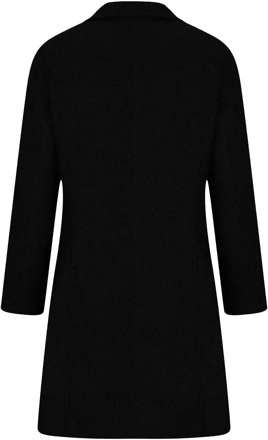 Trench Coat Women Winter Wool Pea Coat Stand Collar Single Breasted Jacket Casual Thicken Overcoat with Pockets