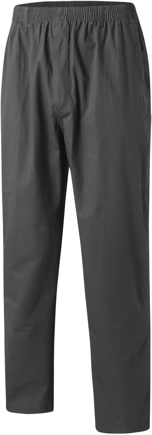 Trendy Solid Color Strech Chino Pants for Men Cotton Soft Lightweight Slim Fit Open Bottom High Waist Cargo Trousers