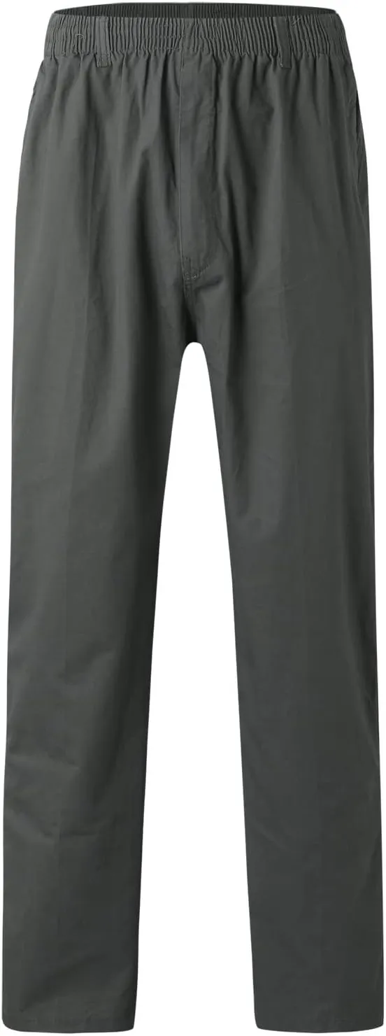 Trendy Solid Color Strech Chino Pants for Men Cotton Soft Lightweight Slim Fit Open Bottom High Waist Cargo Trousers
