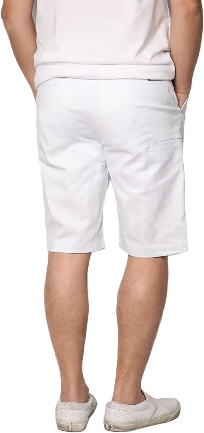 URBANJ Men's Slim-Fit 10.5" Inseam Lightweight Comfort Stretch Chino Shorts