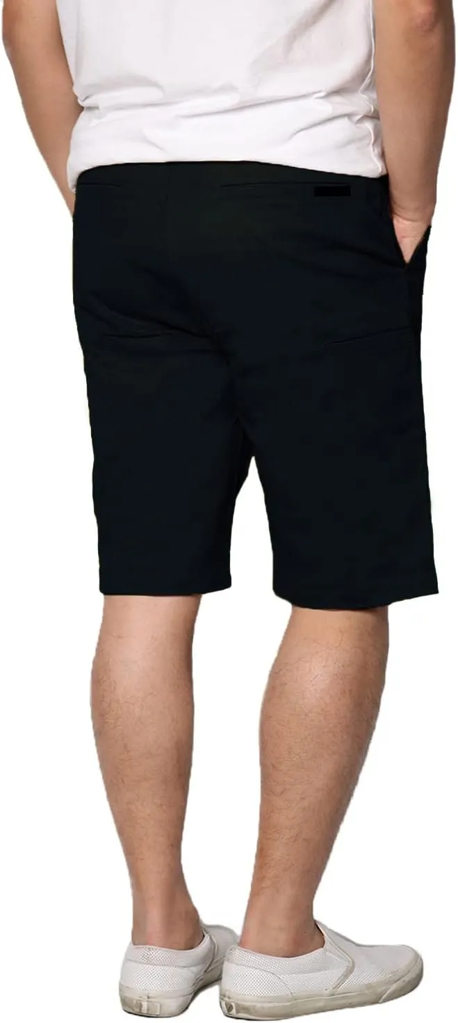 URBANJ Men's Slim-Fit 10.5" Inseam Lightweight Comfort Stretch Chino Shorts