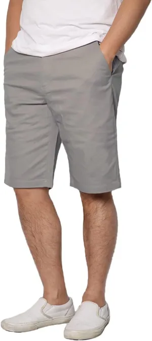 URBANJ Men's Slim-Fit 10.5" Inseam Lightweight Comfort Stretch Chino Shorts