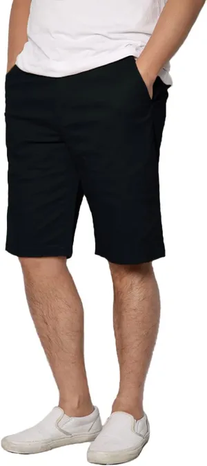 URBANJ Men's Slim-Fit 10.5" Inseam Lightweight Comfort Stretch Chino Shorts