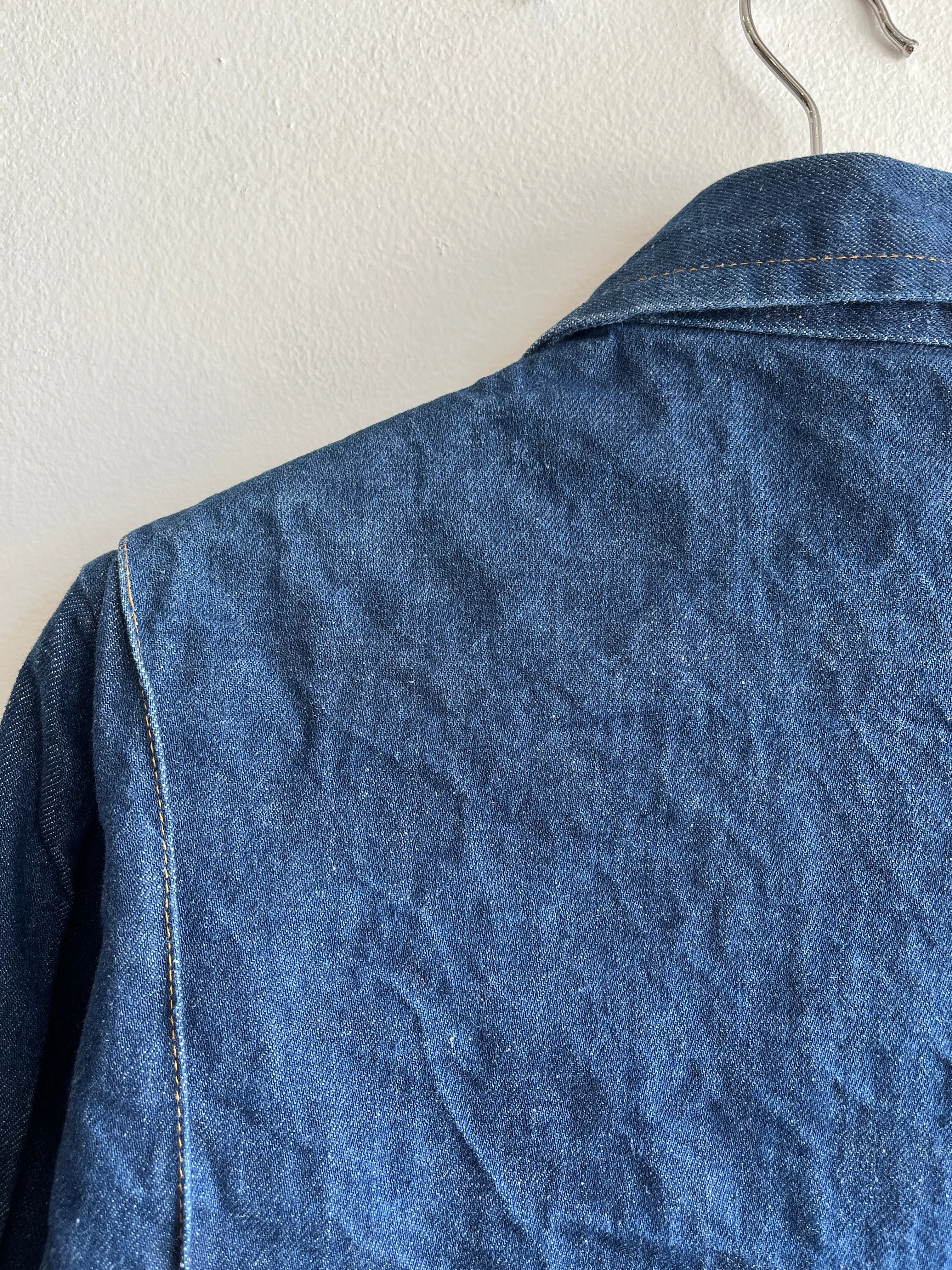 Vintage 1960s Tuff Nut Dark Wash Denim Jacket