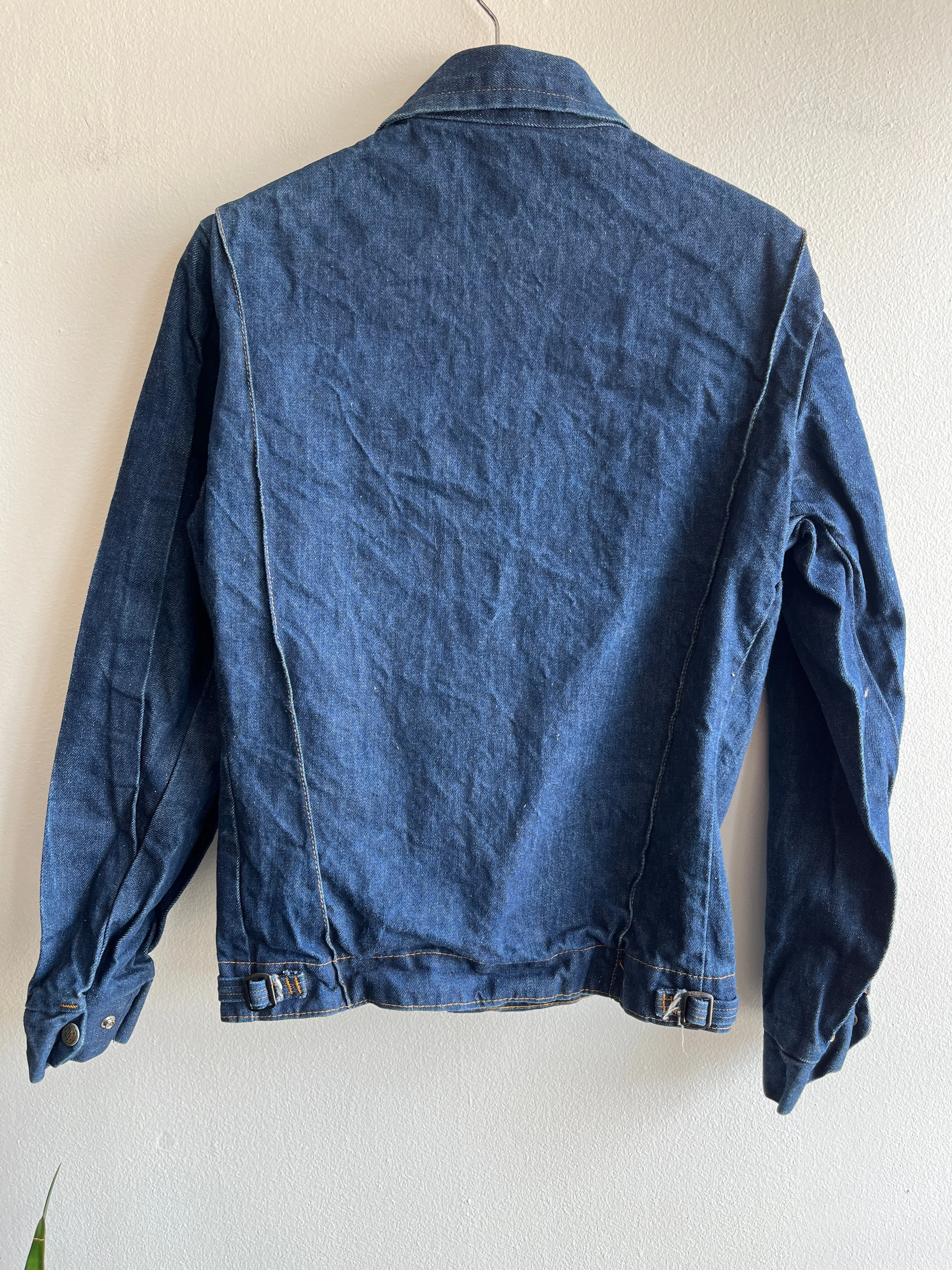 Vintage 1960s Tuff Nut Dark Wash Denim Jacket