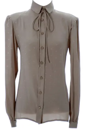 Vintage Valentino Silk blouse with V logo print