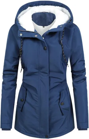 Winter Coats for Women 2024 Trendy Plus Size Warm Sherpa Fleece Lined Jackets Fleece Hooded Parka Peacoat Outerwear