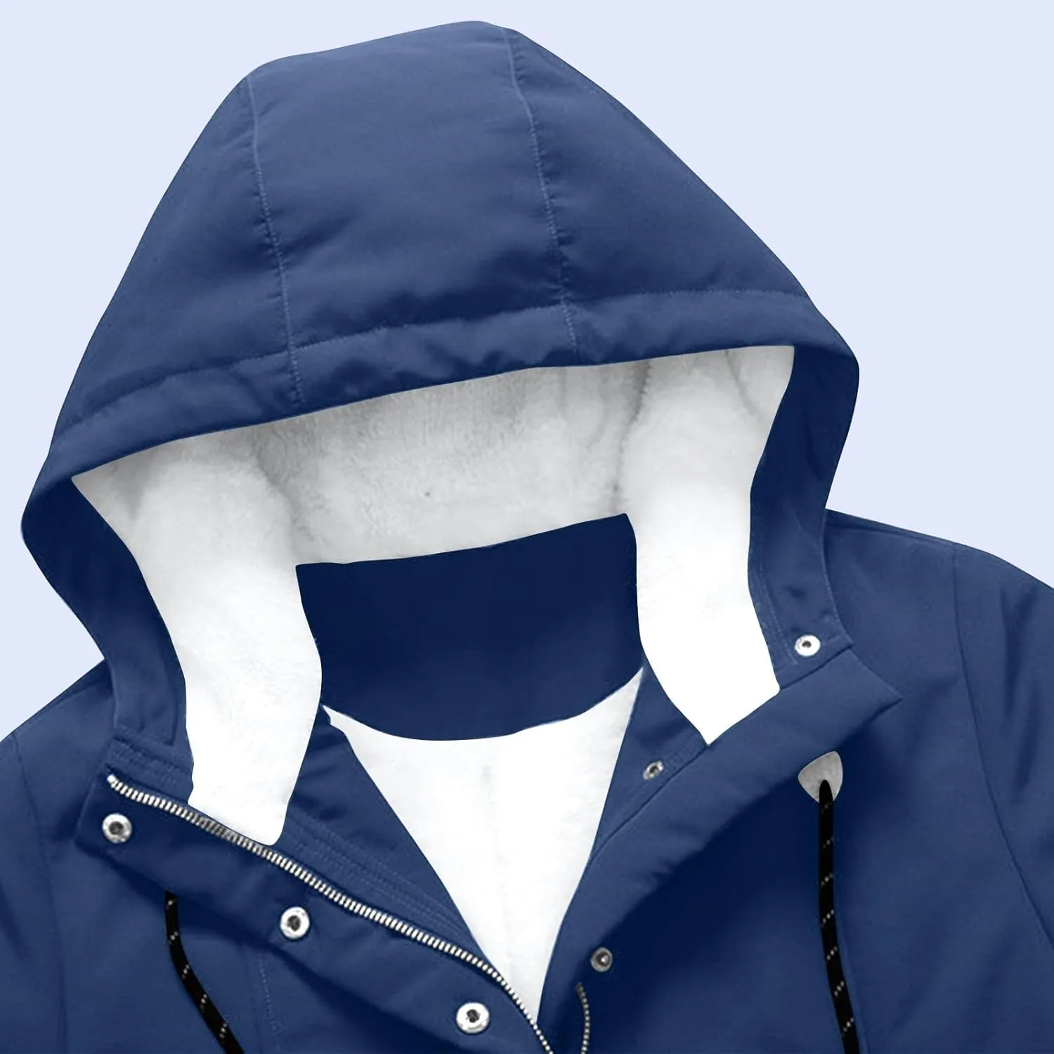 Winter Coats for Women 2024 Trendy Plus Size Warm Sherpa Fleece Lined Jackets Fleece Hooded Parka Peacoat Outerwear