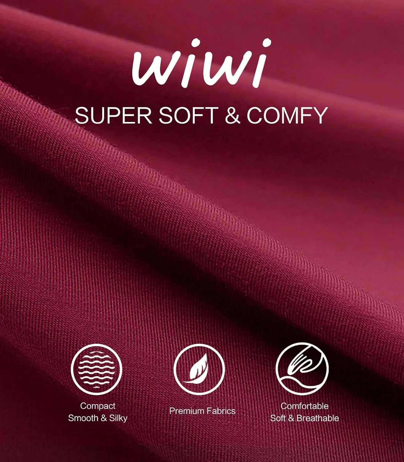 WiWi Women's Viscose from Bamboo Nightgowns Long Sleeve Crewneck Sleepshirts Casual Loose Gown Soft Sleep Shirt S-XXL