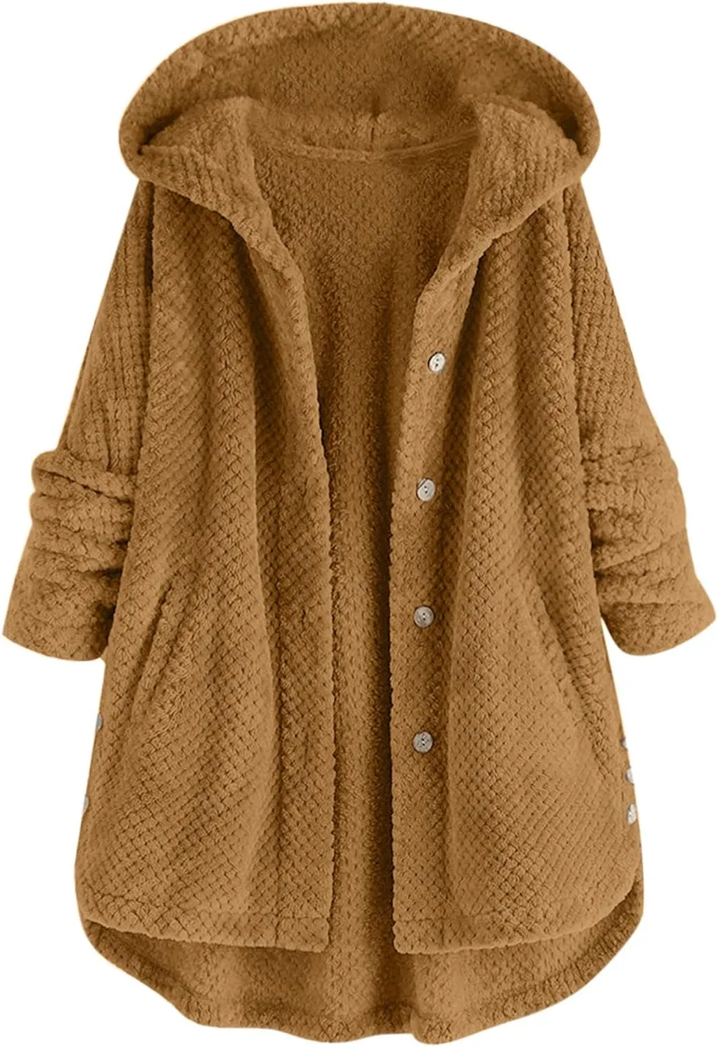 Women Fuzzy Fleece Hoodie Jackets Plus Size Full Zip Up Sherpa Lined Warm Fuzzy Faux Shearling Zipper Coats Winter
