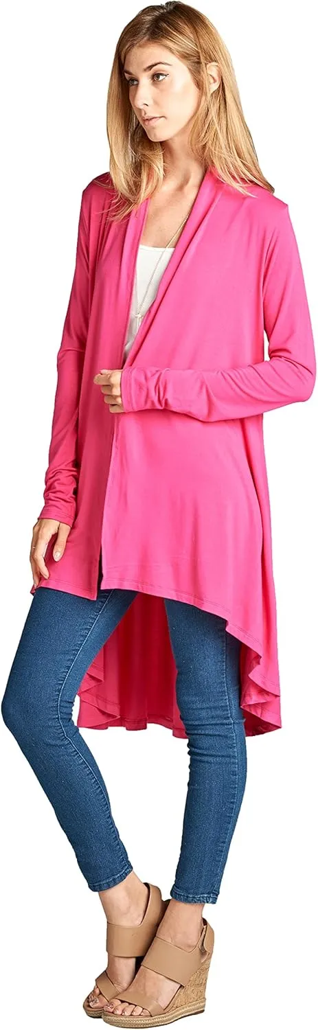 Women Long Duster Maxi Softest Open Front Casual Flowy Viscose Made from Bamboo Cardigan