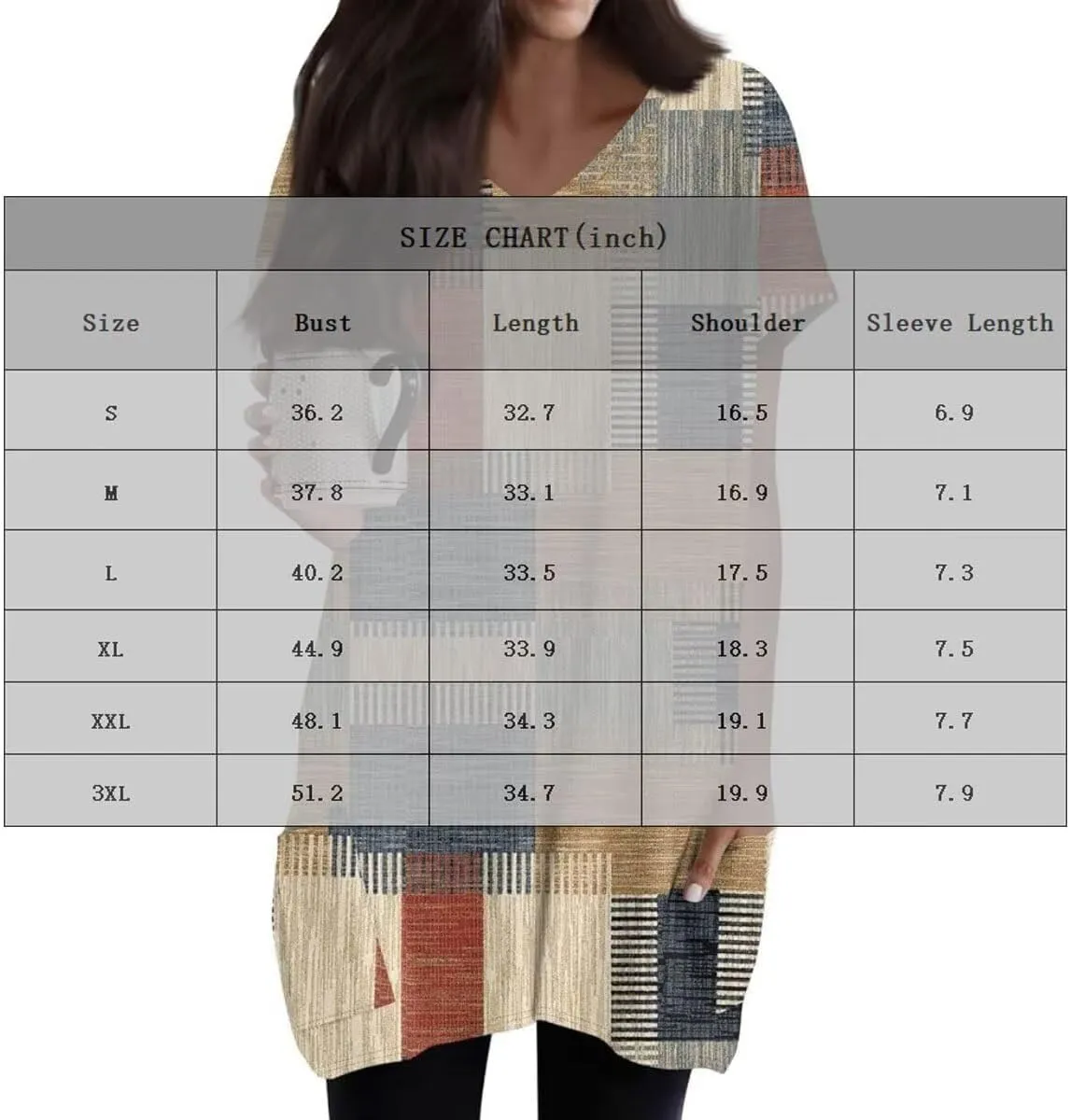 Women Tops V Neck Summer Fashion Clothing Cute Geometric Print Petite Short Sleeve Blouse